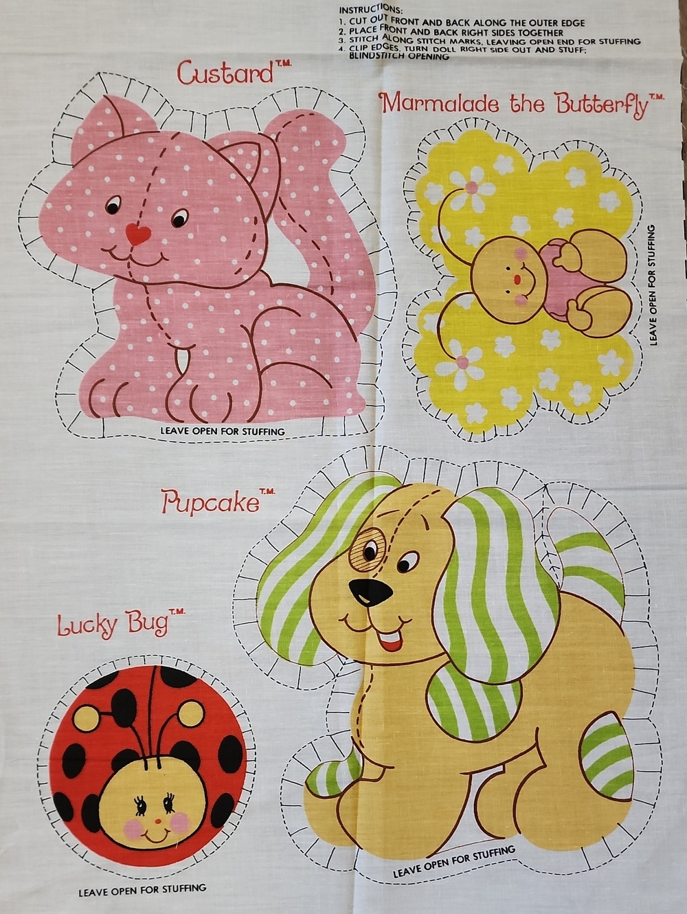 Vintage American Greetings Spring Mills Inc. DIY Animal Stuffies 1980 7570 7511